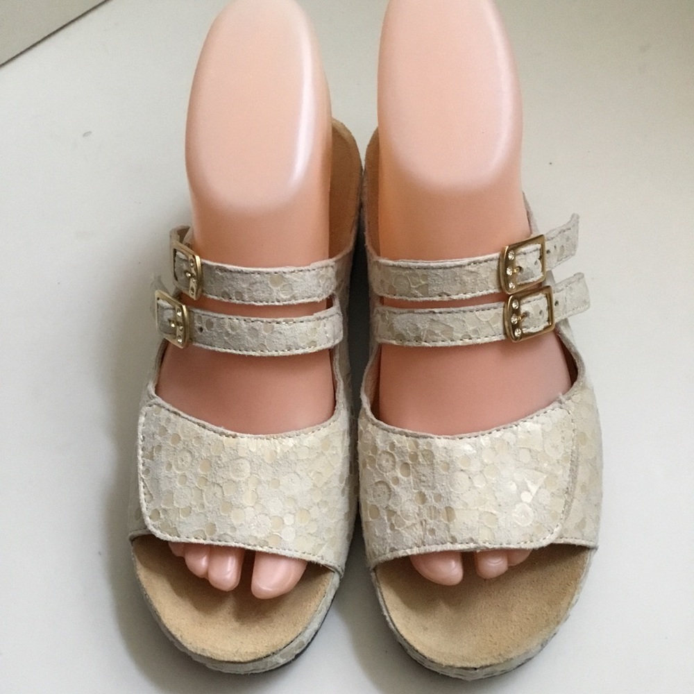 Helle Comfort Geo Print Nubuck Sandal 6/36 Eur